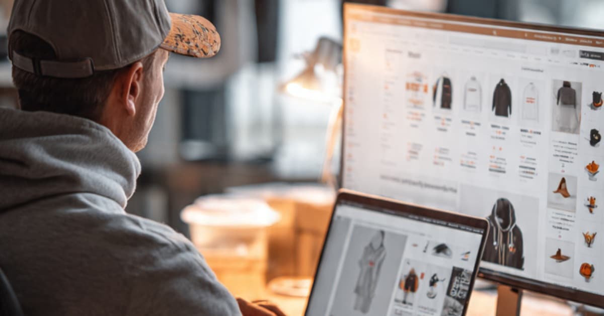 A designer working to improve catalogue and product listings for an online store