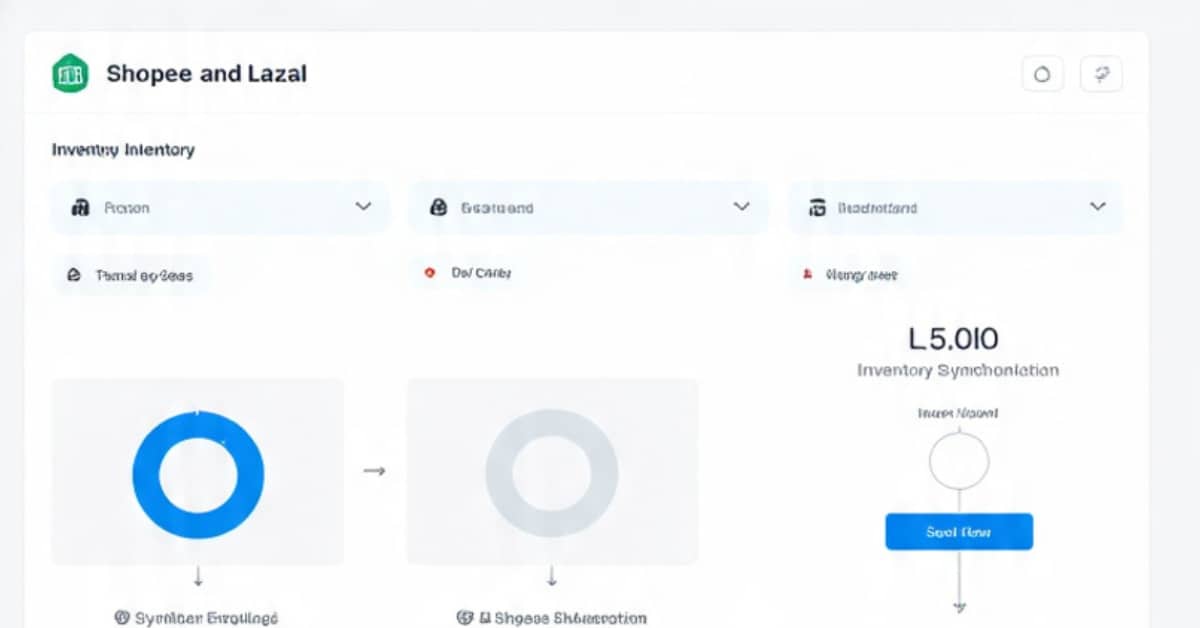 Dashboard showing how to sync inventory across channels like Shopee and Lazada