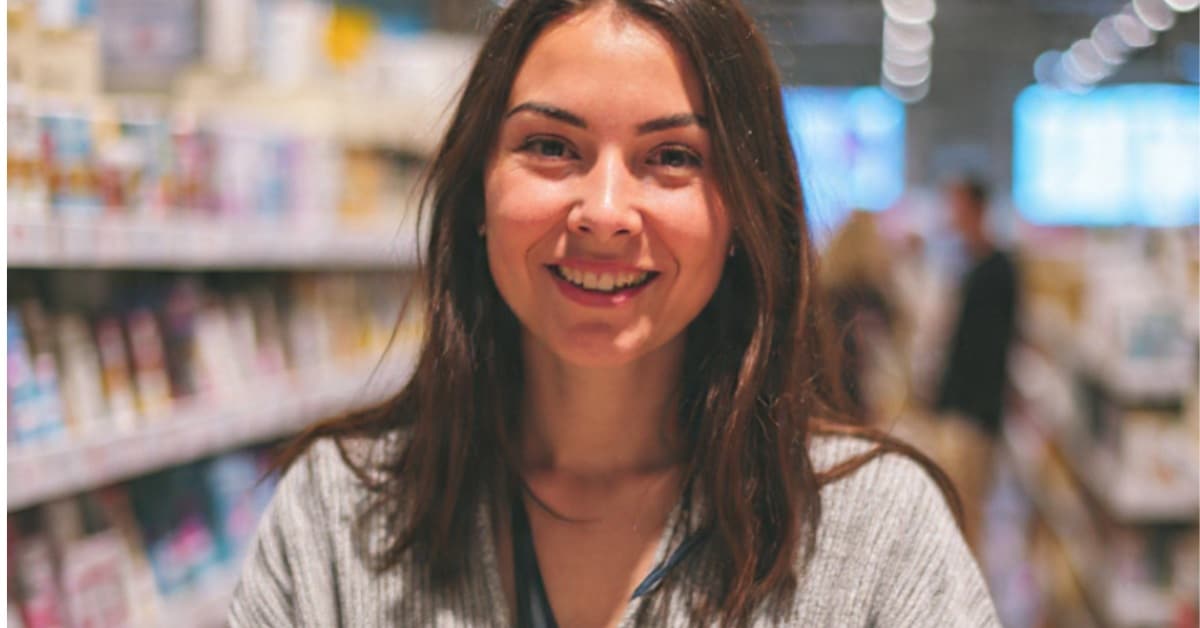 Happy customer experiencing a high-quality retail environment