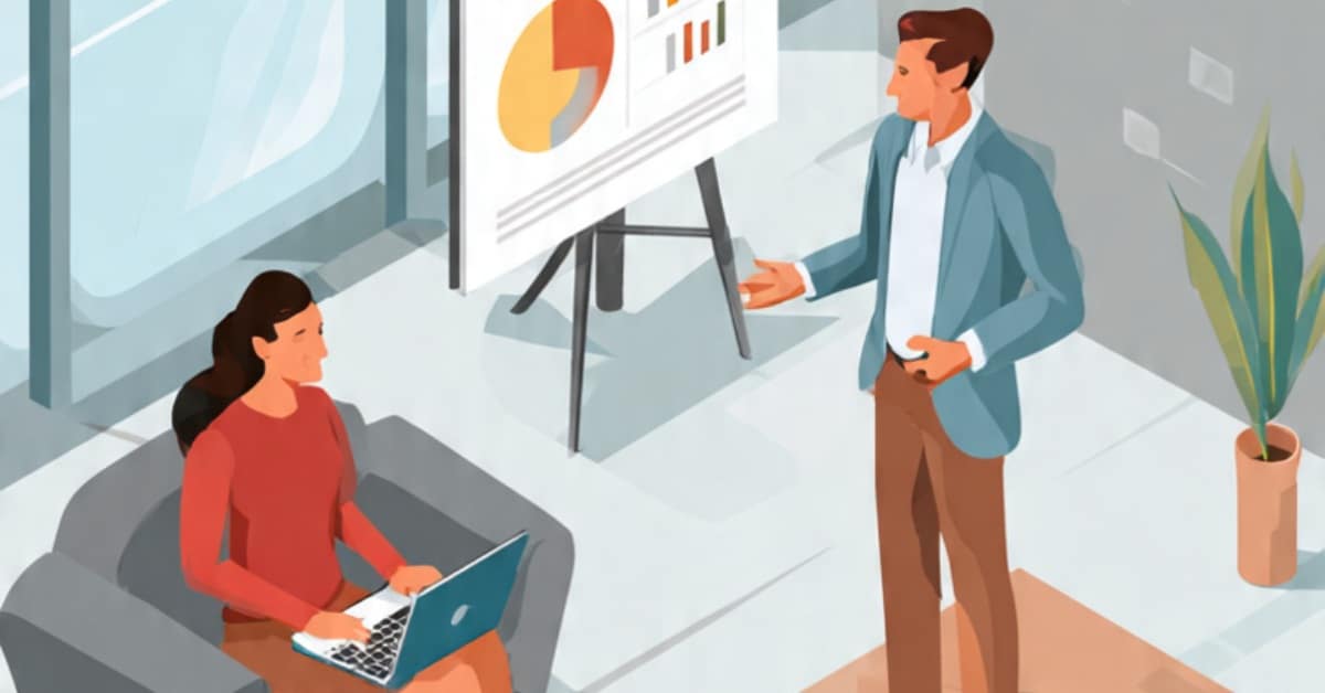 HR manager explaining basic HR rules for SMEs to a new hire