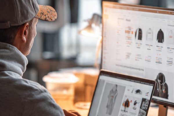 A designer working to improve catalogue and product listings for an online store